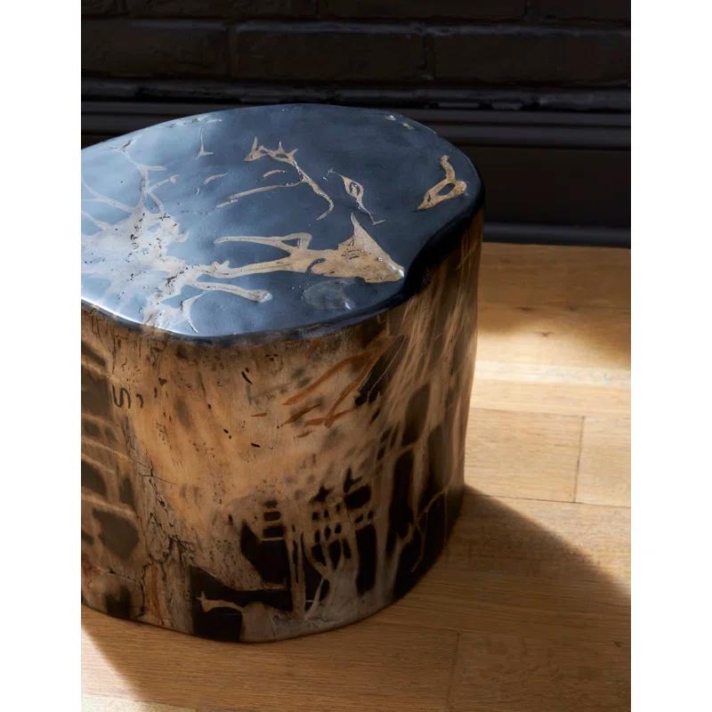 Phillips Collection Cast Naturals Petrified Resin Accent Stool