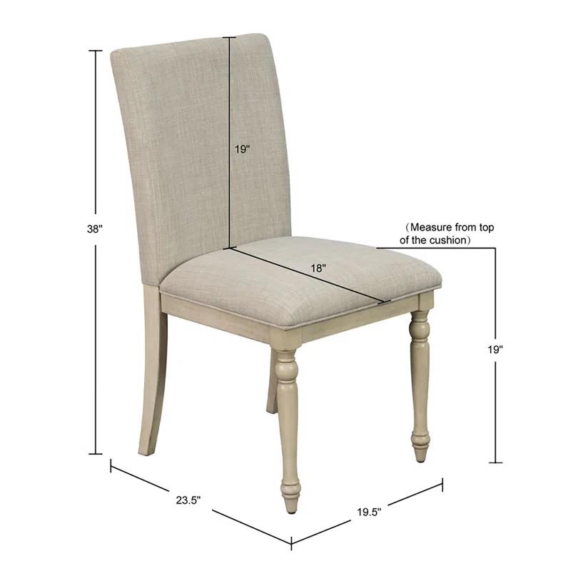 Martha Stewart Fiona Side Chair in Light Gray (Set of 2)