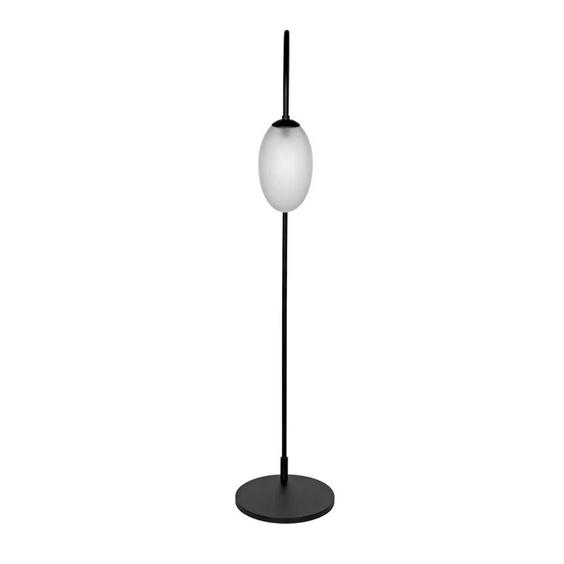 Noir Swan 74'' Matte Black Traditional Floor Lamp