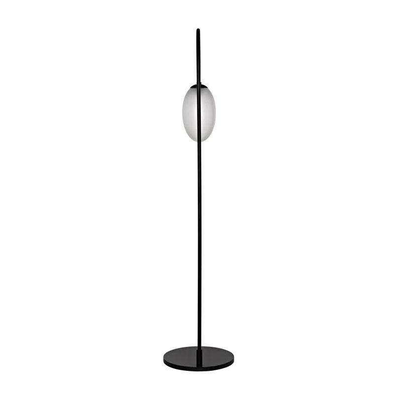 Noir Swan 74'' Matte Black Traditional Floor Lamp