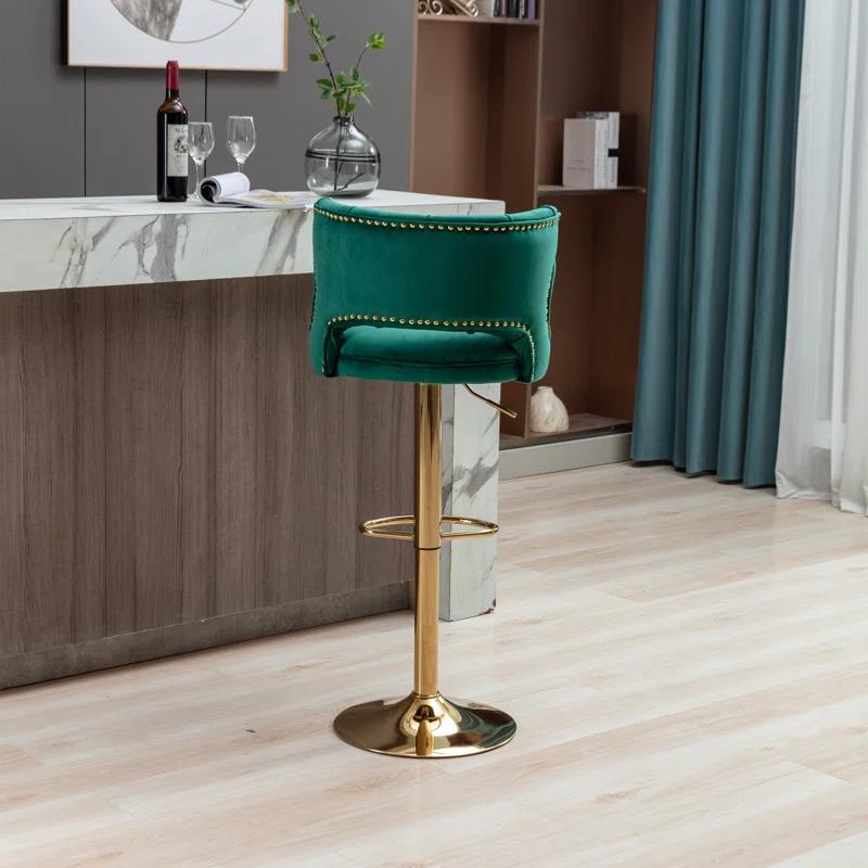 Rosdorf Park Swivel Adjustable Height Counter Stool (Set of 2)