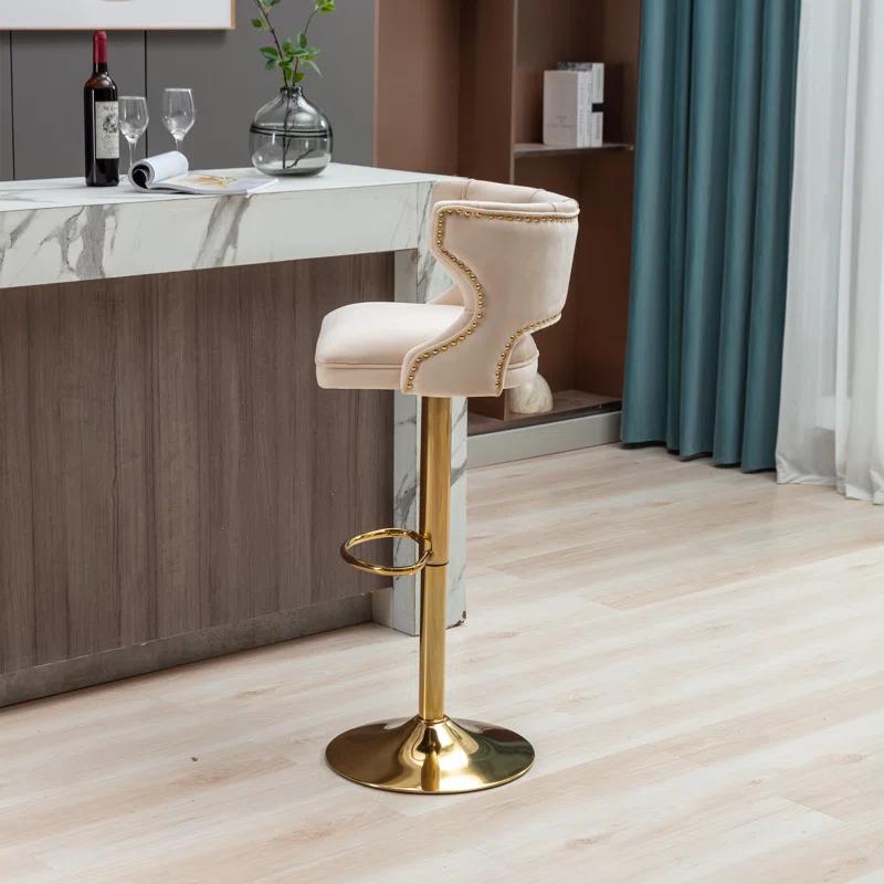 Rosdorf Park Swivel Adjustable Height Counter Stool (Set of 2)