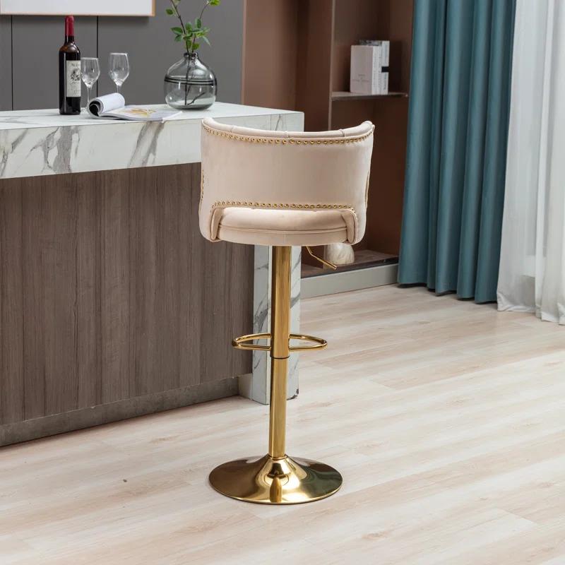 Rosdorf Park Swivel Adjustable Height Counter Stool (Set of 2)