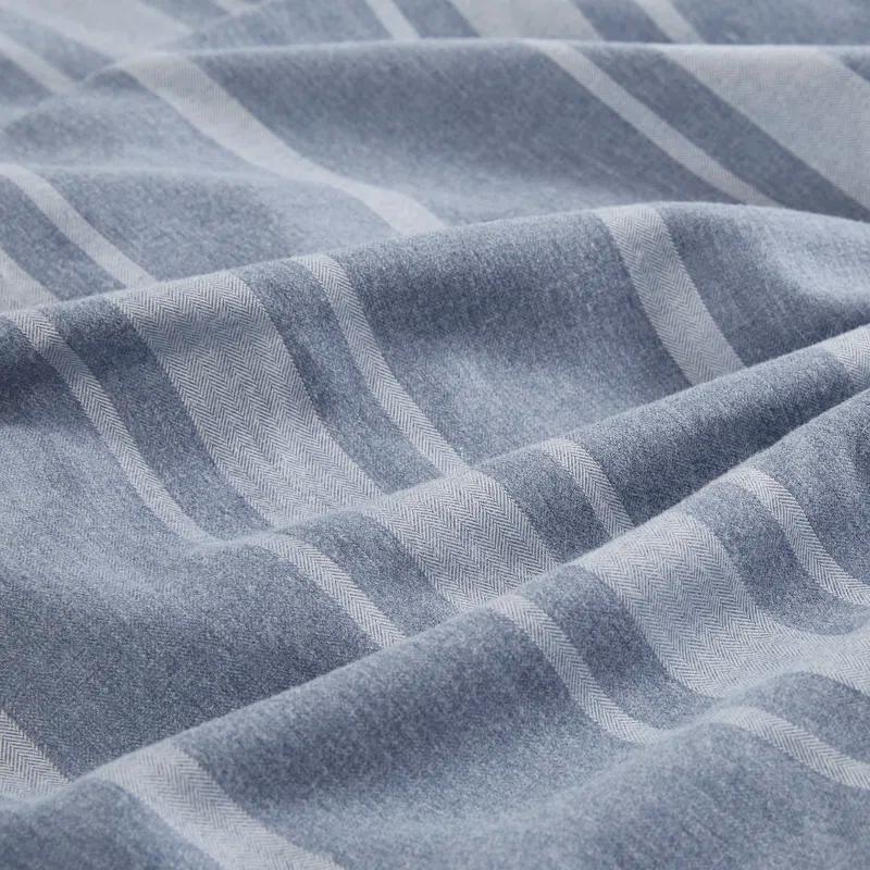 Kent 3 Piece Striped Herringbone Oversized Comforter Set