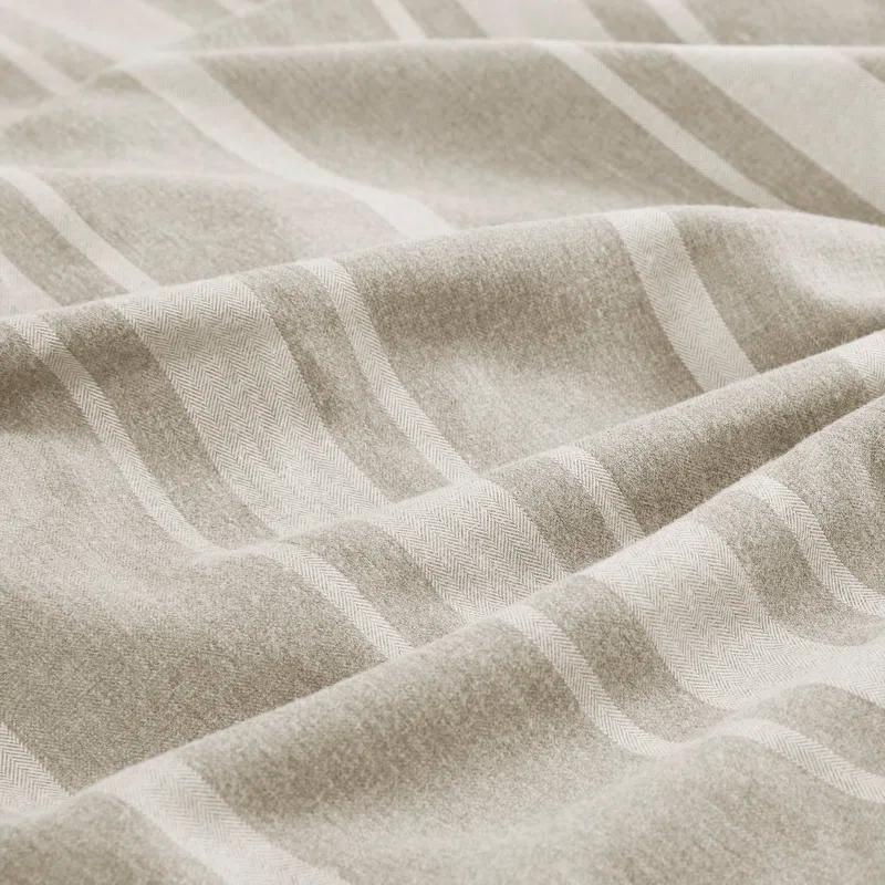 Kent 3 Piece Striped Herringbone Oversized Comforter Set