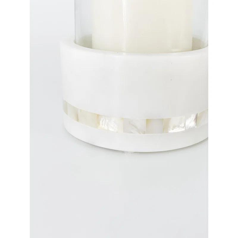 Anaya 7.63" Marble Tabletop Hurricane | Wayfair