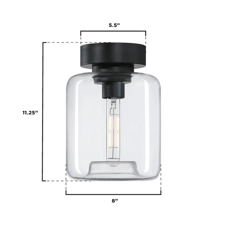 Judd Glass Semi Flush Mount