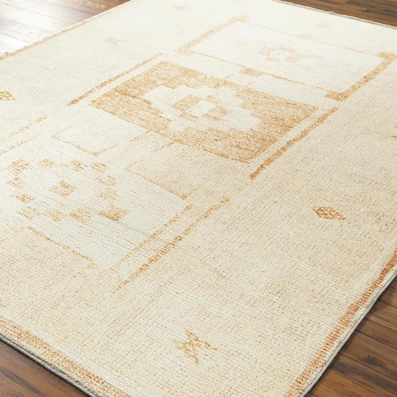 Solana Ivory & Beige Vintage-Inspired Easy-Care Area Rug - 6'7" x 6'7"