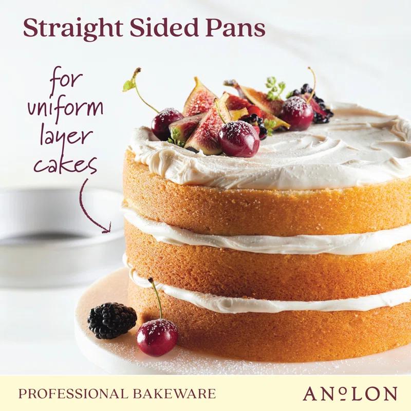 Anolon Pro-Bake Bakeware Aluminized Steel Baking Pan Set, 6-Piece, Silver
