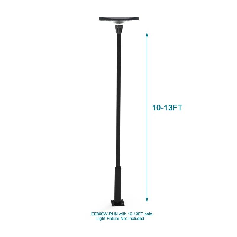 2.5 in - 3 in. up to 13 ft. Black Outdoor Universal Metal Light Post Pole w/ Metal Rebar Cage