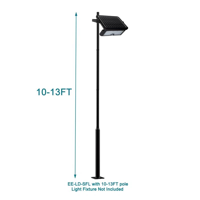 2.5 in - 3 in. up to 13 ft. Black Outdoor Universal Metal Light Post Pole w/ Metal Rebar Cage