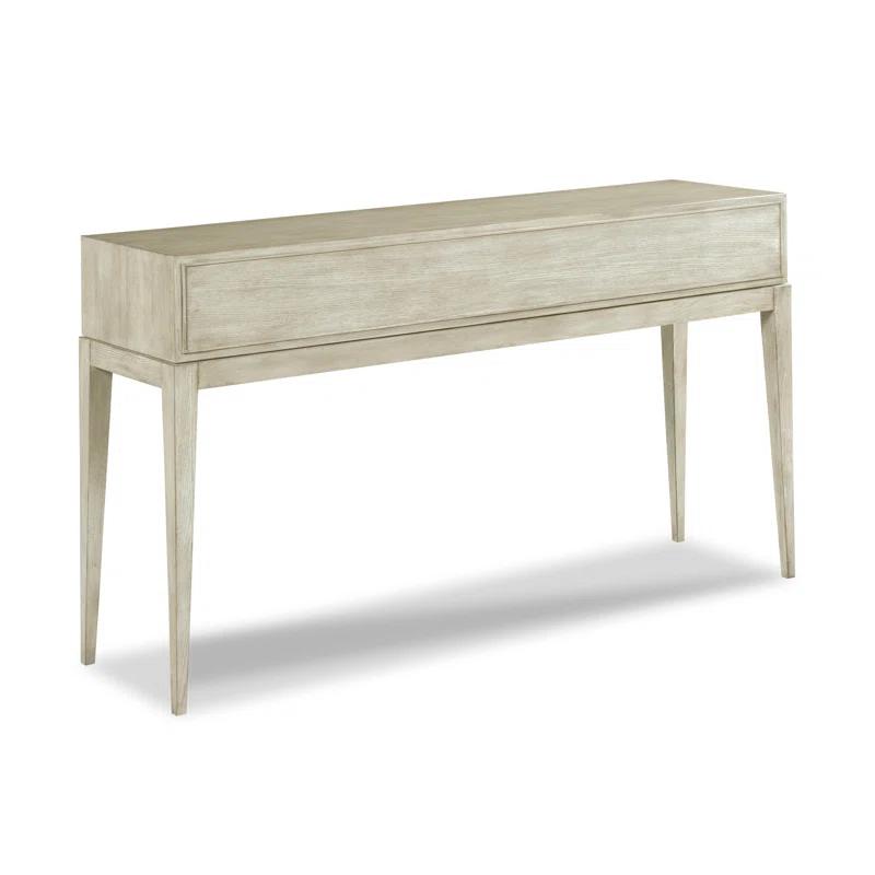 Luna Ash Veneer 60" Console Table with Brass Pulls