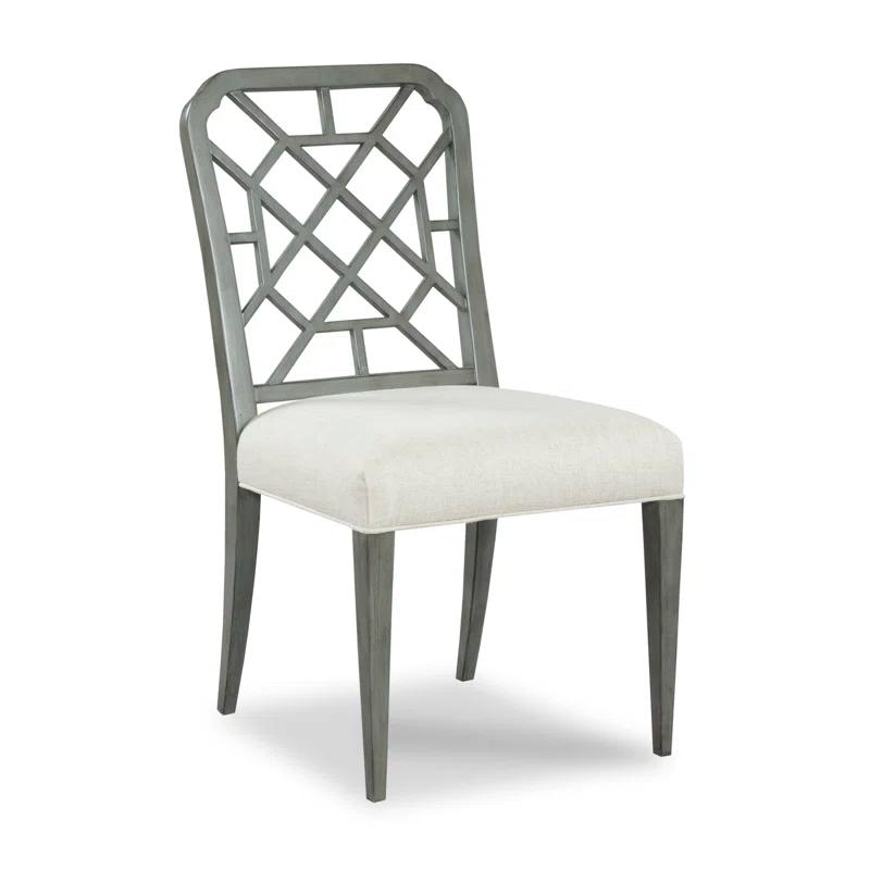 Graystone Linen Upholstered Cross Back Side Chair Set