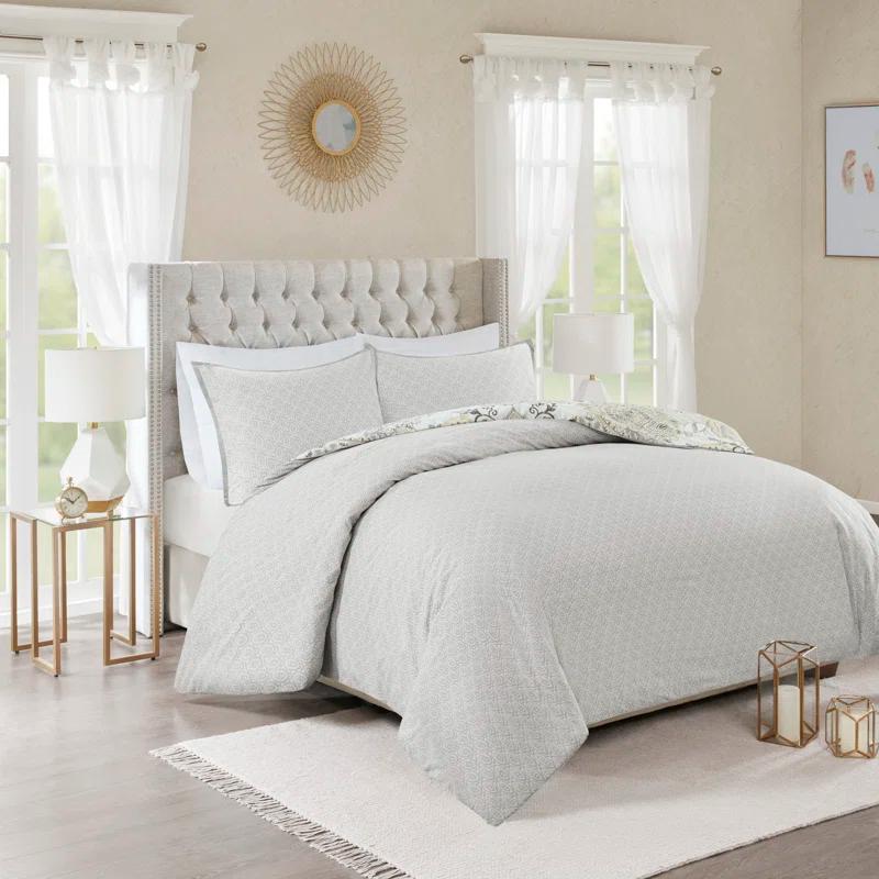Madison Park Isla 3 Piece Reversible Cotton Floral Duvet Set