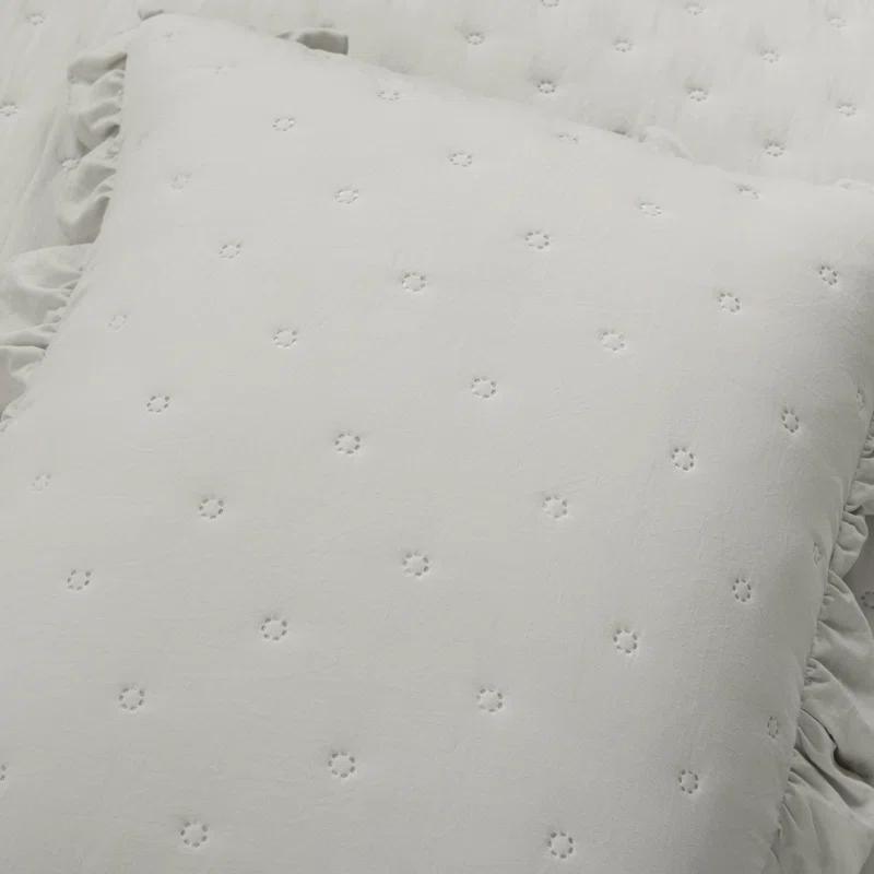 Lush Decor Reyna Ruffle Microfiber Reversible 3 Piece Quilt Set (Set of 3)