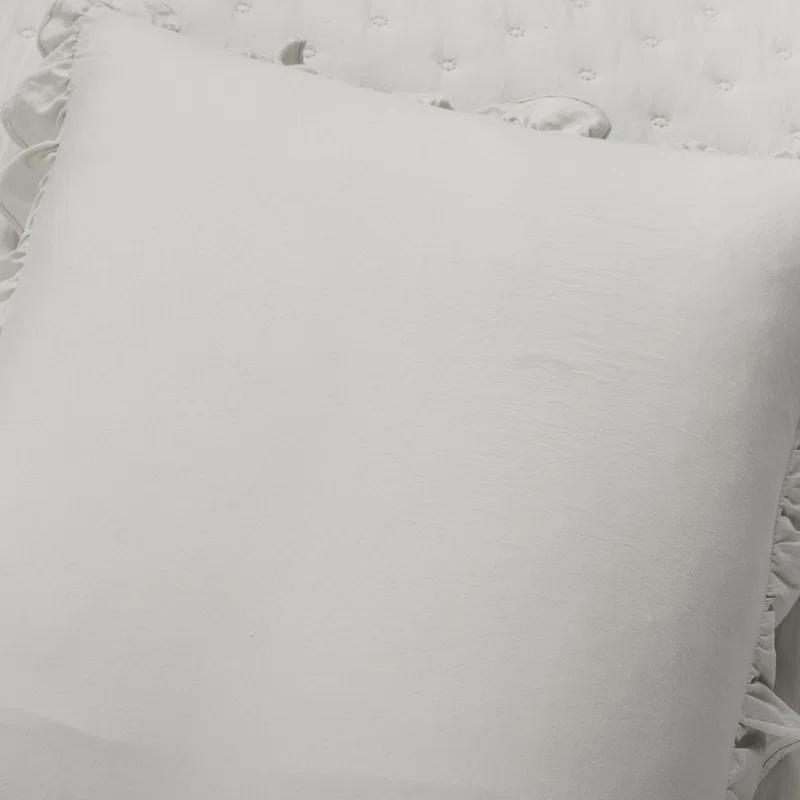 Lush Decor Reyna Ruffle Microfiber Reversible 3 Piece Quilt Set (Set of 3)
