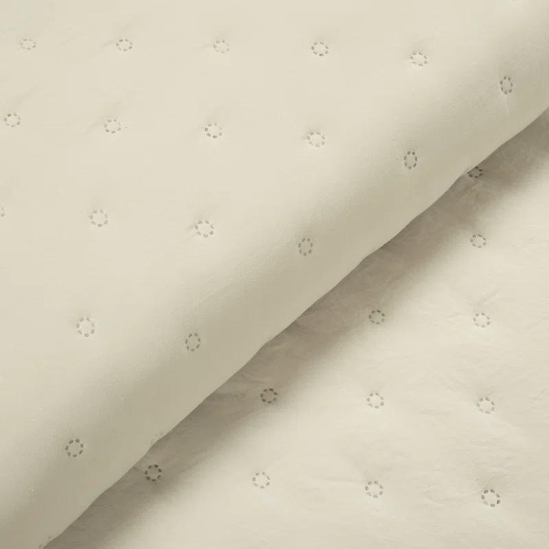 Reyna Ruffle Microfiber Reversible 3 Piece Quilt Set (Set of 3)