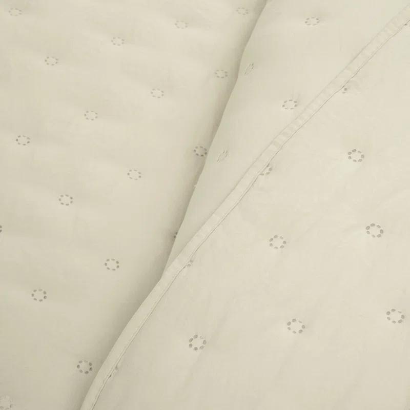 Reyna Ruffle Microfiber Reversible 3 Piece Quilt Set (Set of 3)