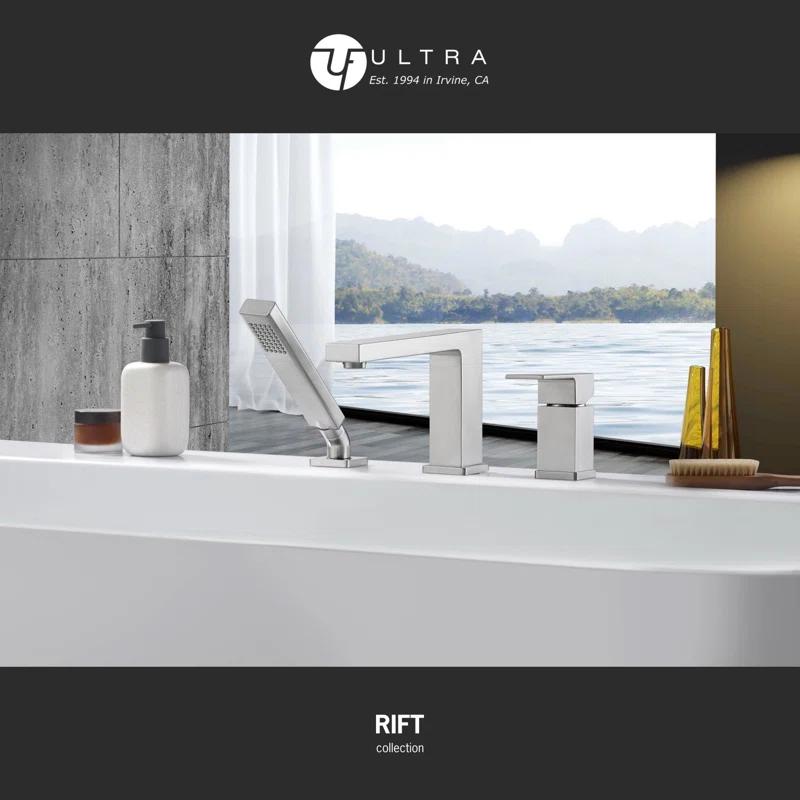 Ultra Faucets Rift 1 Handle Bathroom Roman Tub Faucet UF65843