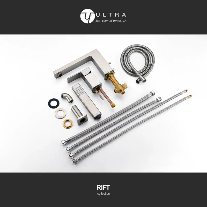 Ultra Faucets Rift 1 Handle Bathroom Roman Tub Faucet UF65843