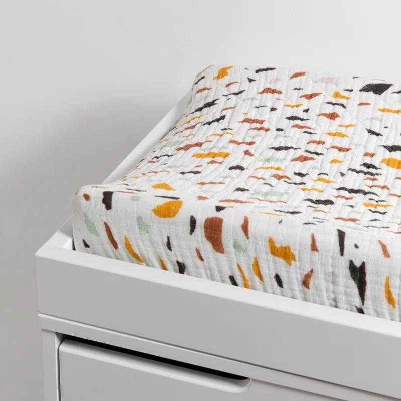 babyletto Terrazzo Quilted Muslin Changing Pad Cover