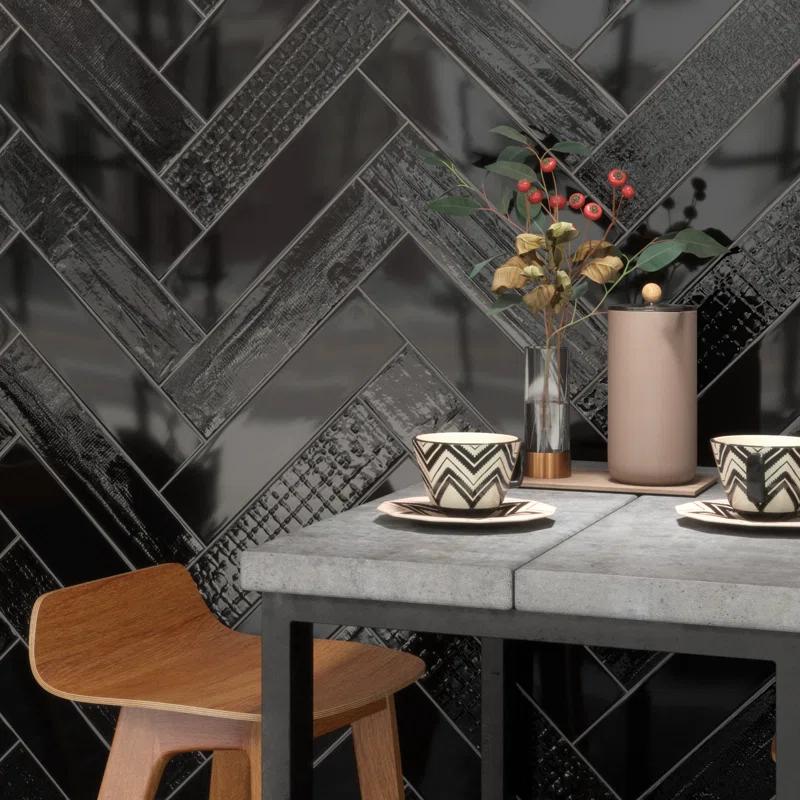 Andova Perfecto-Marvelli 4-in. x 16-in. Subway Textured Glossy Ceramic Wall Tile