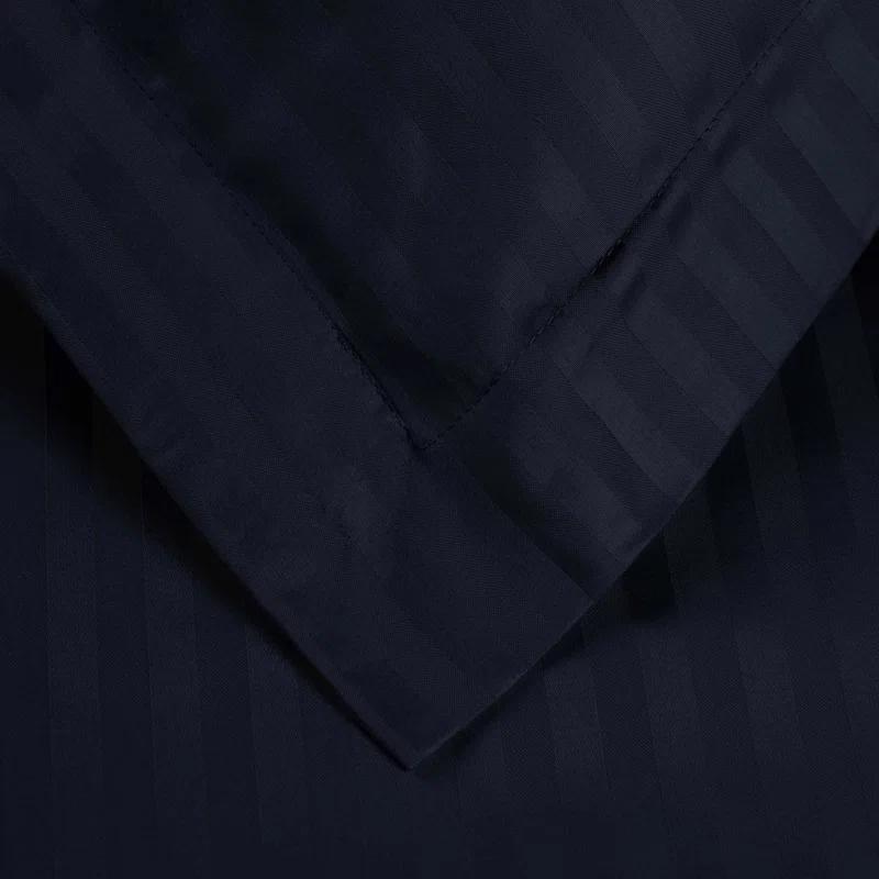 Superior 300 Thread Count Duvet Cover Set, Navy Blue, King/ California King