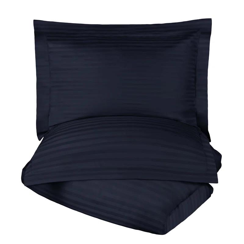 Superior 300 Thread Count Duvet Cover Set, Navy Blue, King/ California King