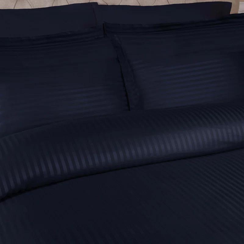 Superior 300 Thread Count Duvet Cover Set, Navy Blue, King/ California King