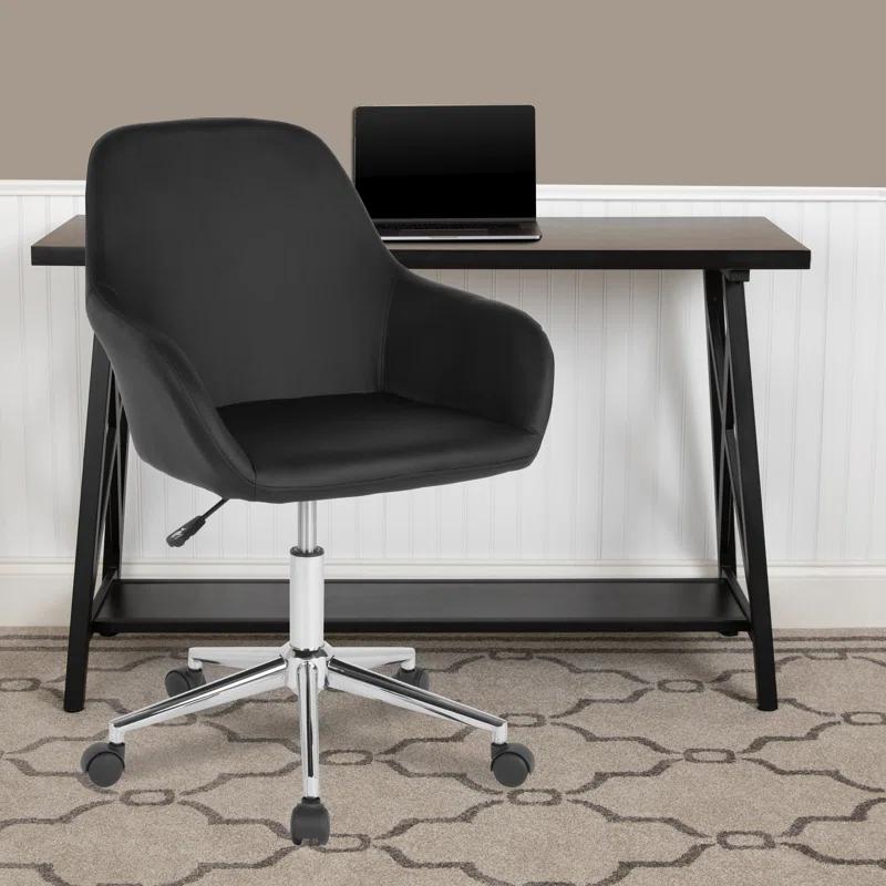 Flash Furniture Cortana Contemporary Home & Office Mid-Back LeatherSoft Upholstered Swivel Chair