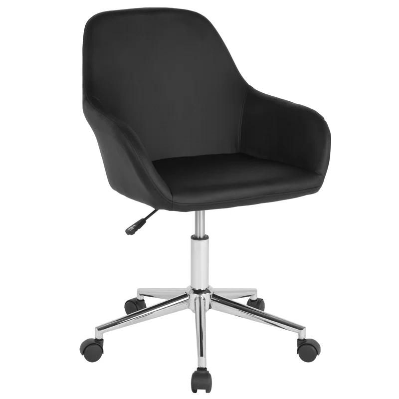 Flash Furniture Cortana Contemporary Home & Office Mid-Back LeatherSoft Upholstered Swivel Chair