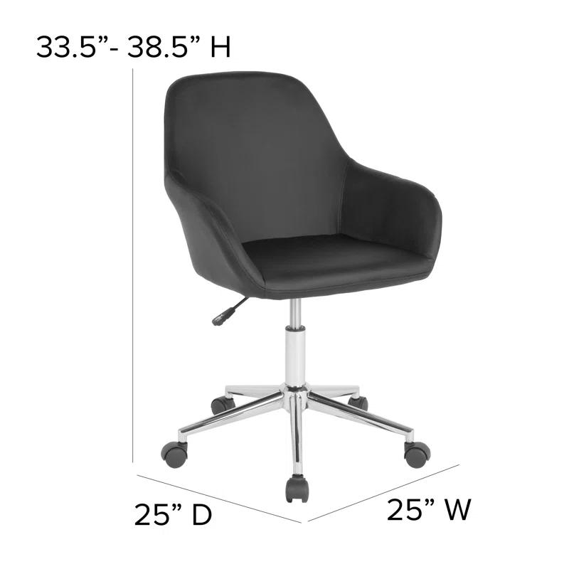 Flash Furniture Cortana Contemporary Home & Office Mid-Back LeatherSoft Upholstered Swivel Chair