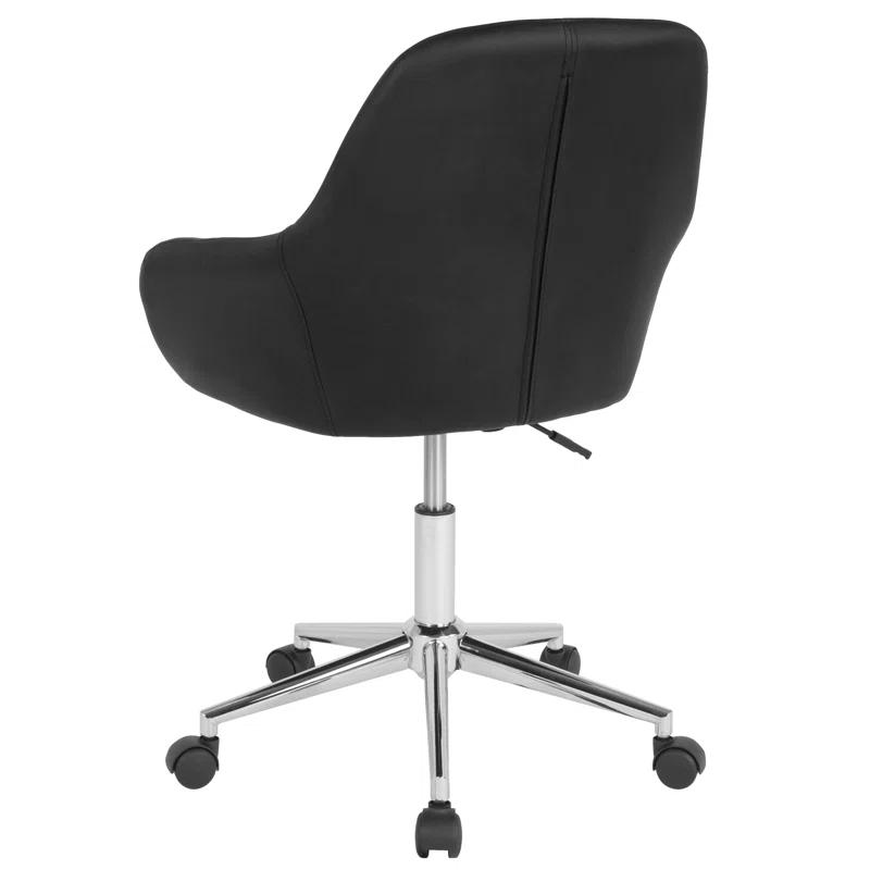 Flash Furniture Cortana Contemporary Home & Office Mid-Back LeatherSoft Upholstered Swivel Chair