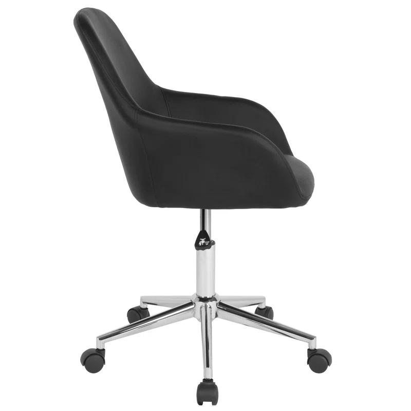 Flash Furniture Cortana Contemporary Home & Office Mid-Back LeatherSoft Upholstered Swivel Chair