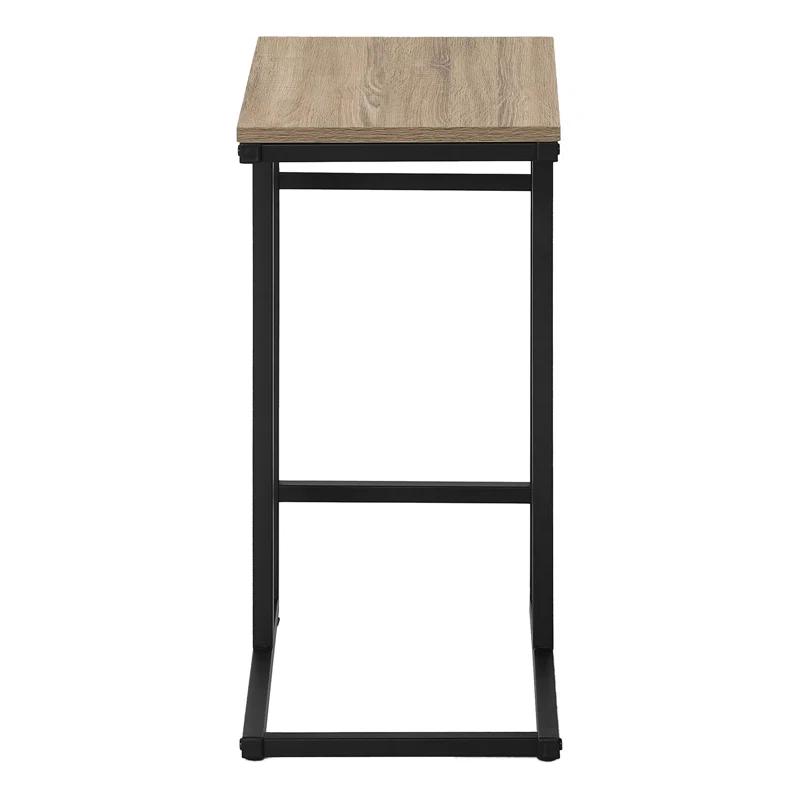 17 Stories Accent Table C-shaped, End, Side, Snack, Living Room, Bedroom, Metal, Laminate, Contemporary