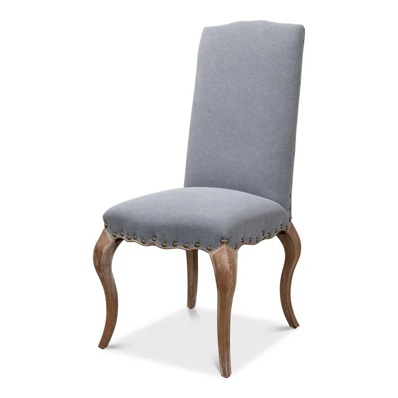 Thorne Blue Linen and Oak Upholstered Dining Chair (Set of 2)