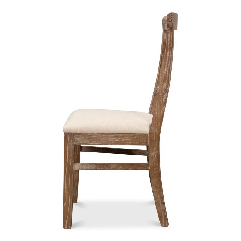 Sarreid Ltd Monet's Linen Upholstered Side Chair in Beige | Wayfair