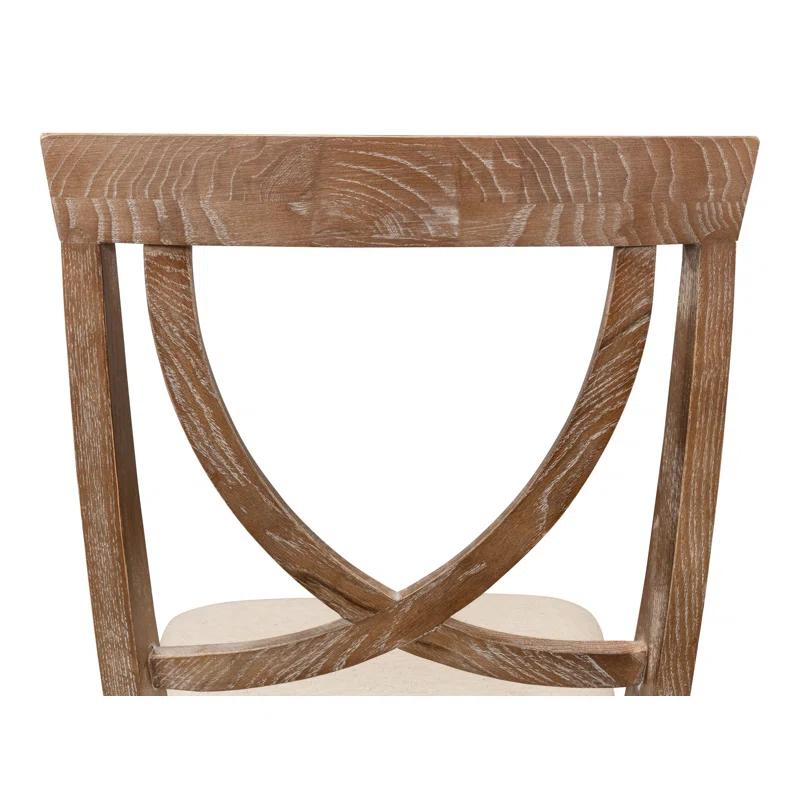 Sarreid Ltd Monet's Linen Upholstered Side Chair in Beige | Wayfair