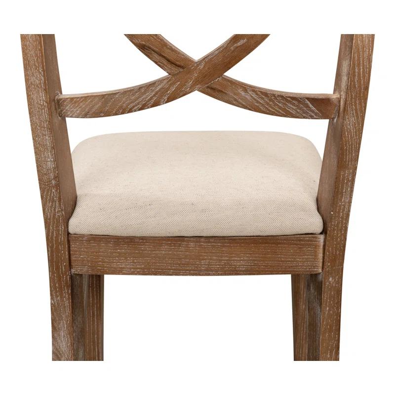 Sarreid Ltd Monet's Linen Upholstered Side Chair in Beige | Wayfair