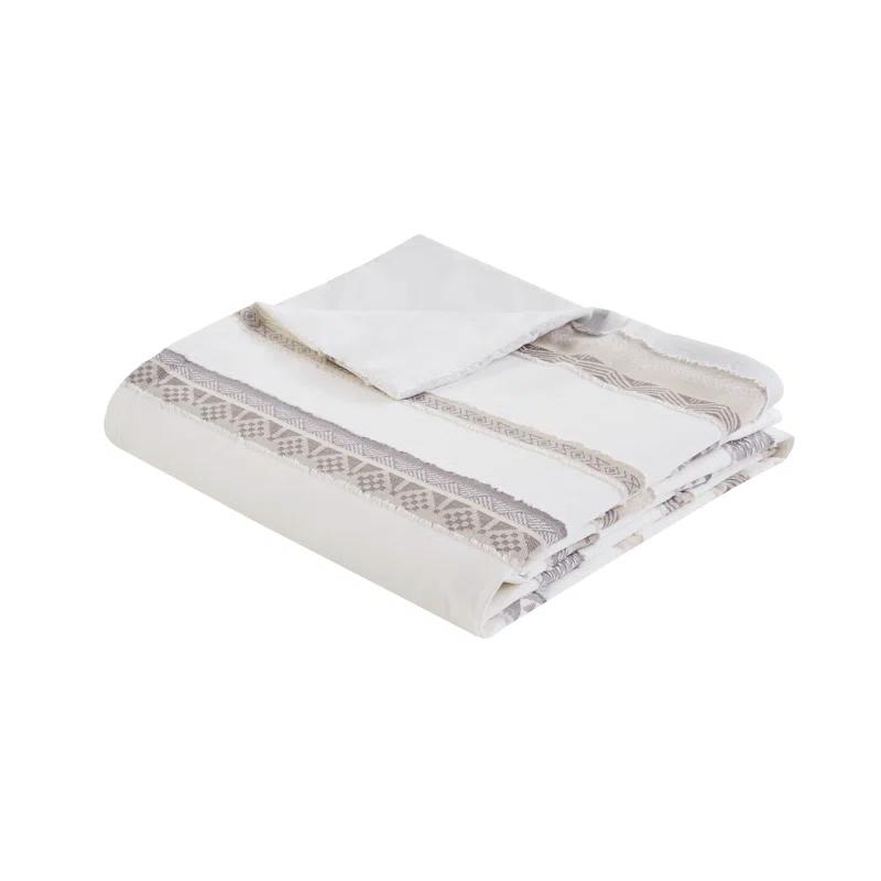 510 Design Langley 3 Piece Clipped Jacquard Duvet Cover Set