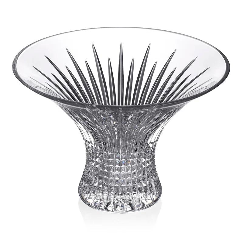 Radiant Crystal Round Centerpiece Bowl 11" Handcrafted in Ireland