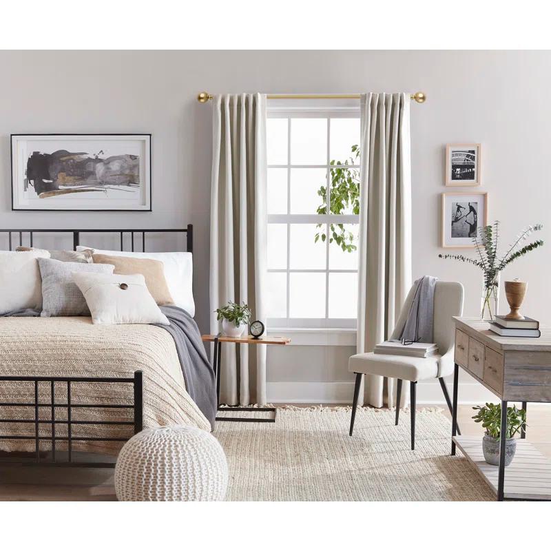 Adjustable 1" Single Curtain Rod