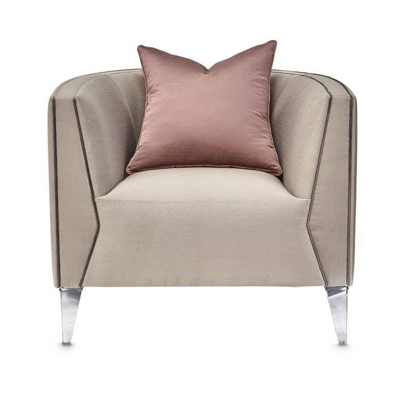 Michael Amini Linea Upholstered Barrel Chair