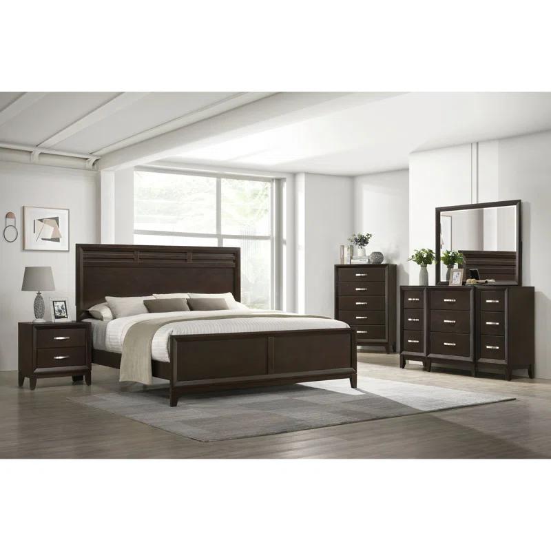 Picket House Furnishings Warren KingPanel Bedroom Set In Merlot