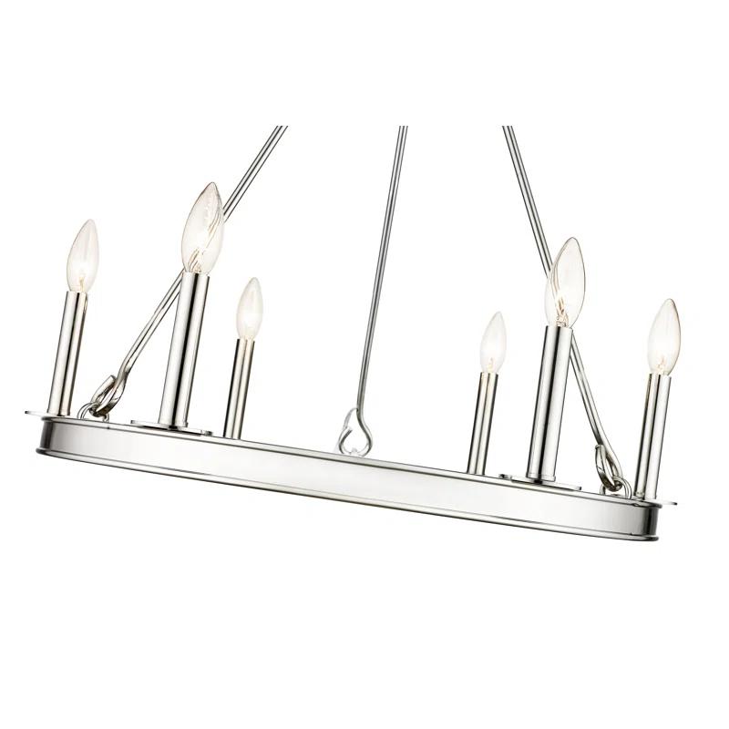 Z-Lite Barclay 6 - Light Dimmable Wagon Wheel Chandelier