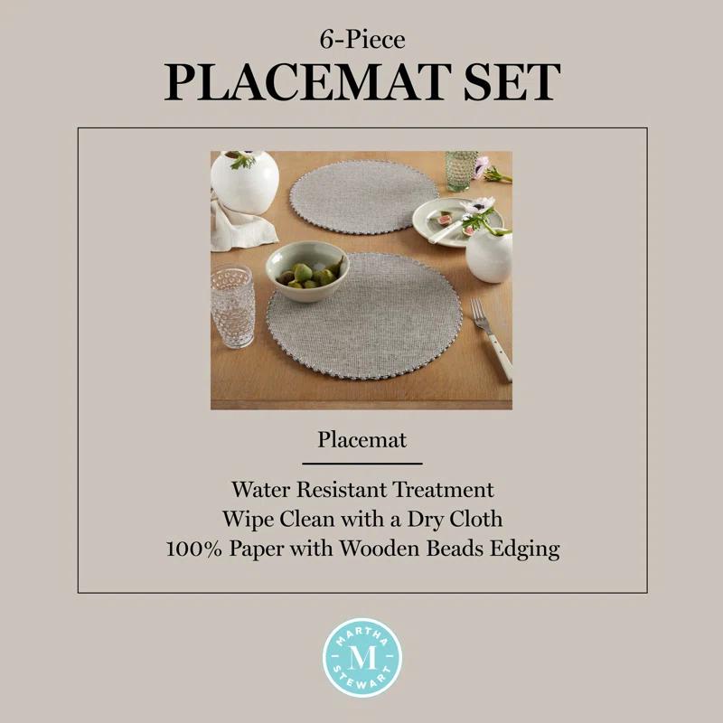 Martha Stewart Martha Stewart Woven Water Resistant Lindos Placemat (Set of 6)