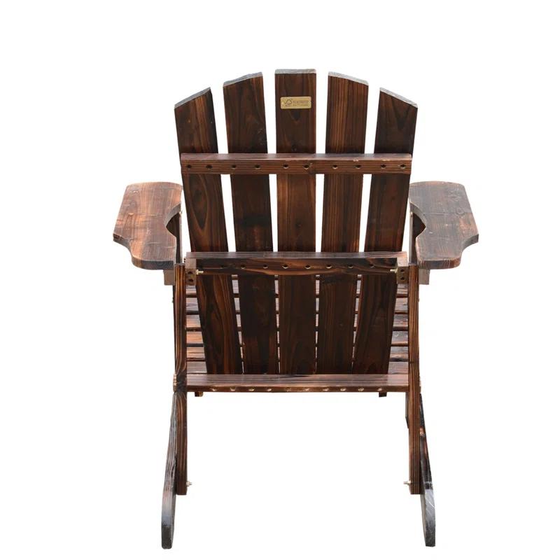 Wood Adirondack Chair with Ottoman