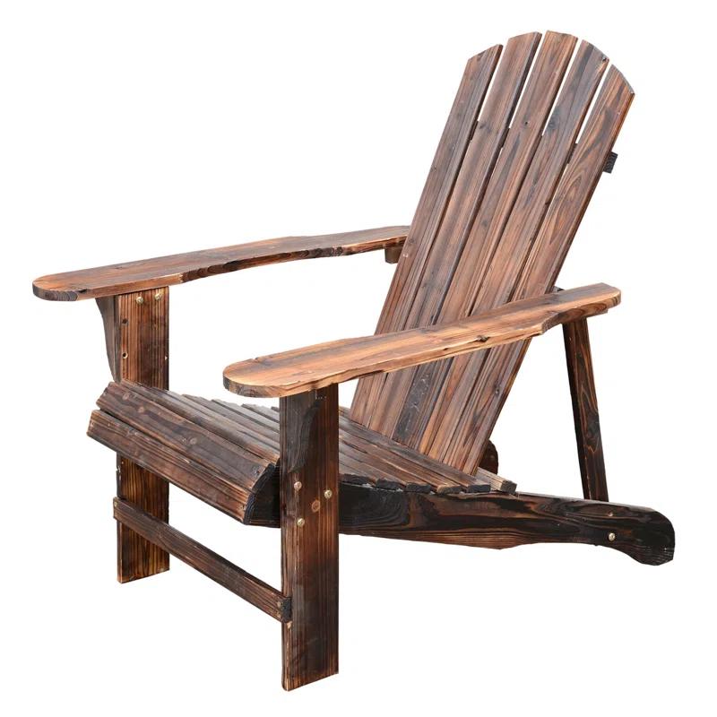 Wood Adirondack Chair with Ottoman