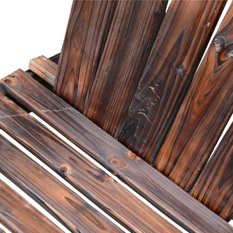 Wood Adirondack Chair with Ottoman