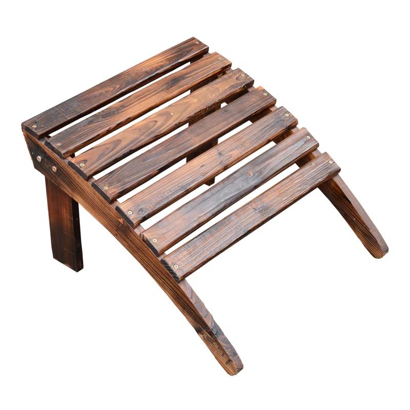 Wood Adirondack Chair with Ottoman
